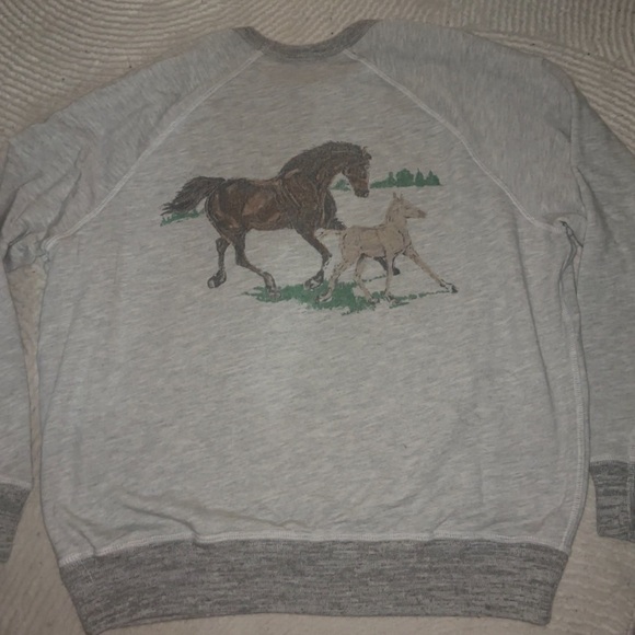 THE GREAT. Gray Sweater with Horse Design - Picture 6 of 6